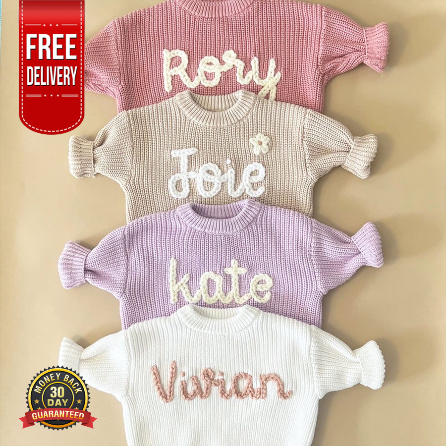 Personalized  Oversized Name Kids Sweater