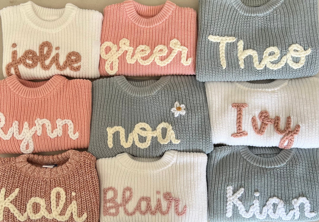 Personalized  Oversized Name Kids Sweater
