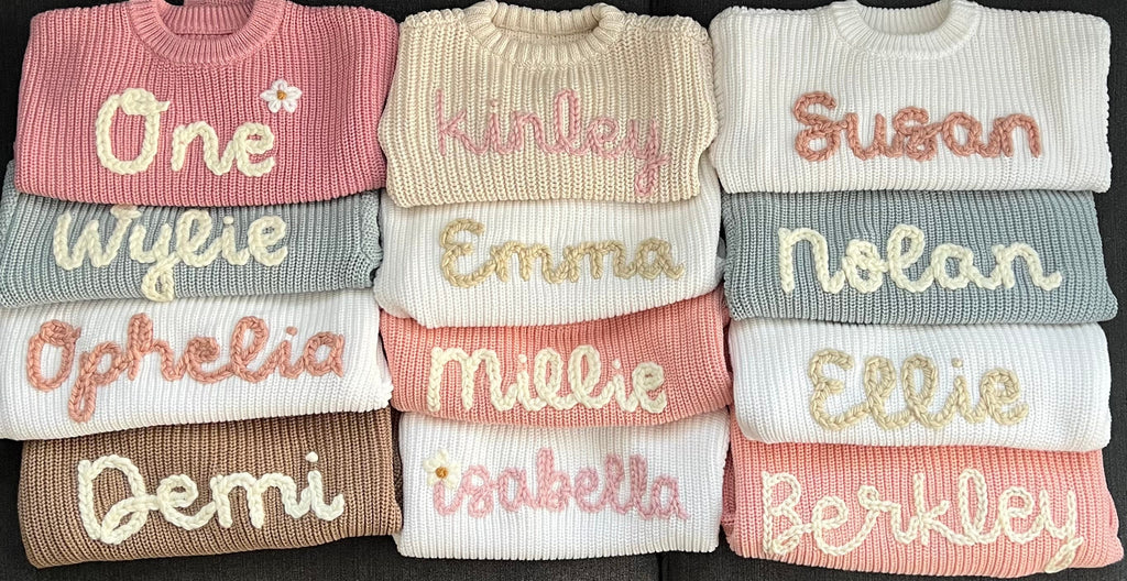 Personalized  Oversized Name Kids Sweater