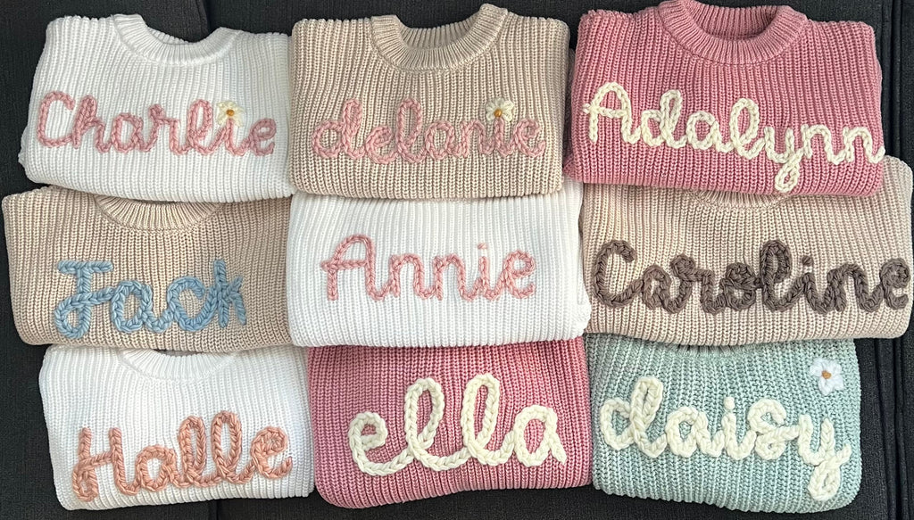 Personalized  Oversized Name Kids Sweater