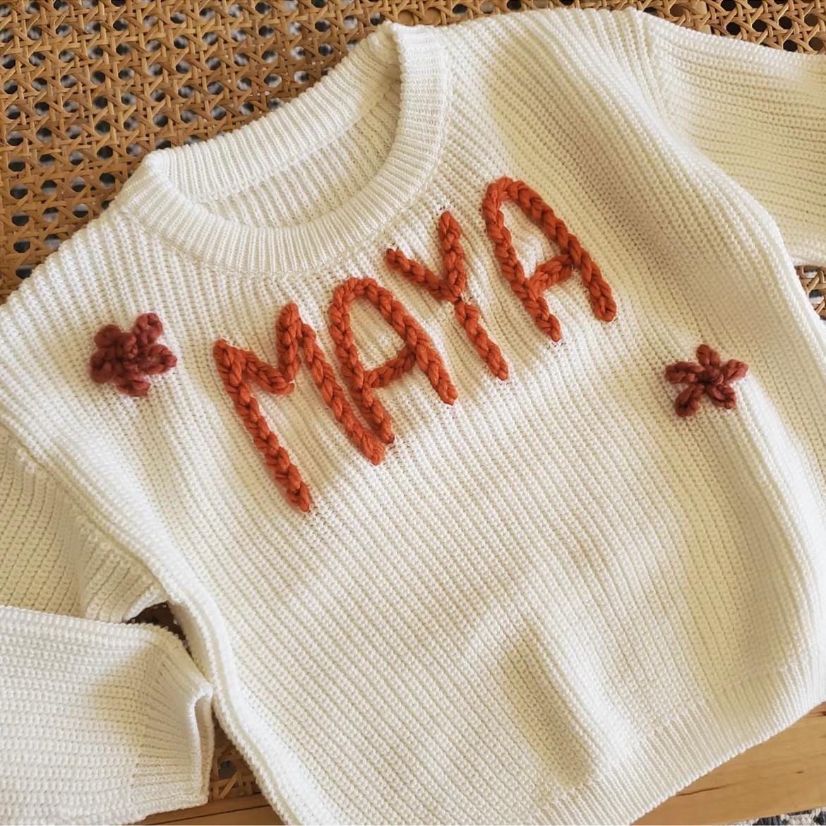 Personalized Baby Name Sweater
