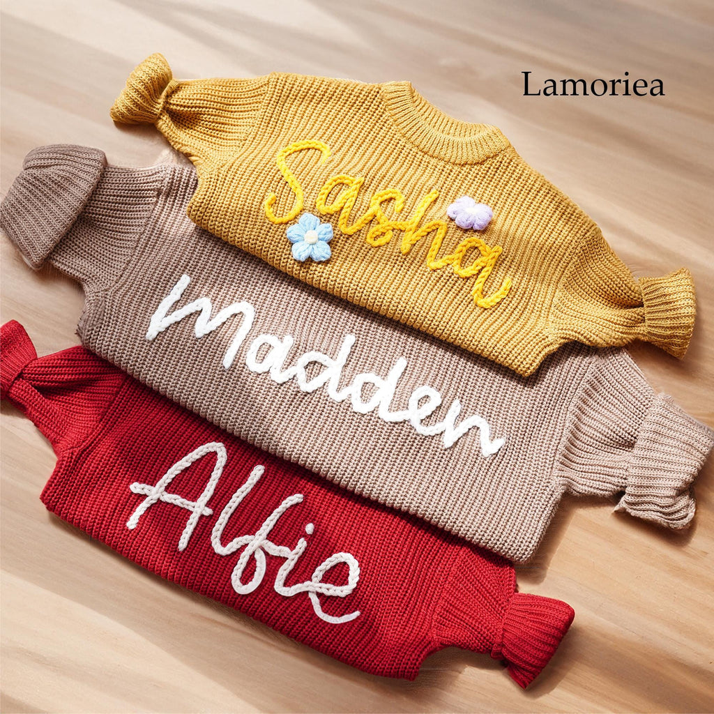 Hand Embroidery Custom Toddler Sweaters