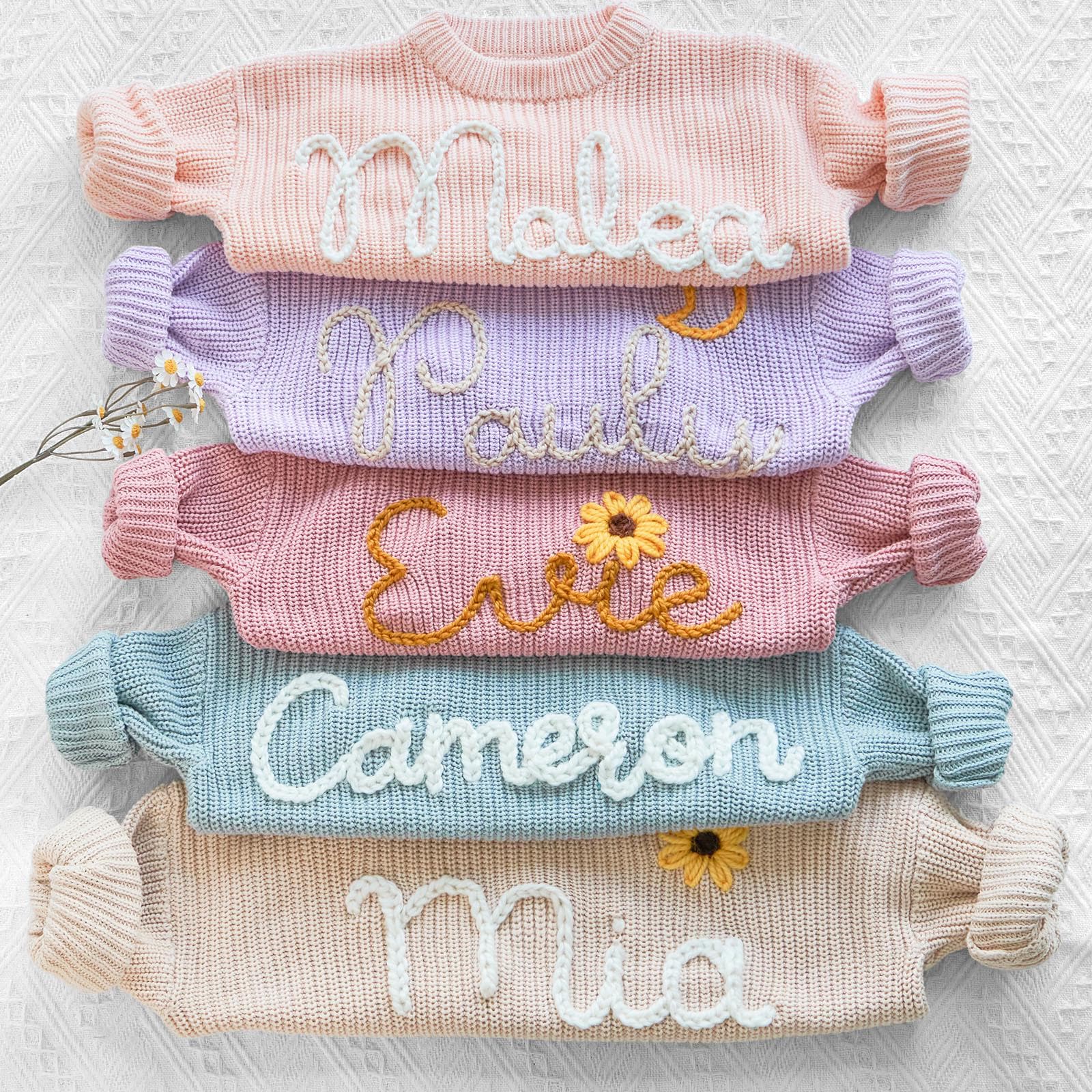 Personalized Baby Name Sweater