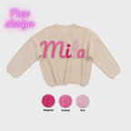 Personalized Hand embroidered Knit Sweater Name Baby