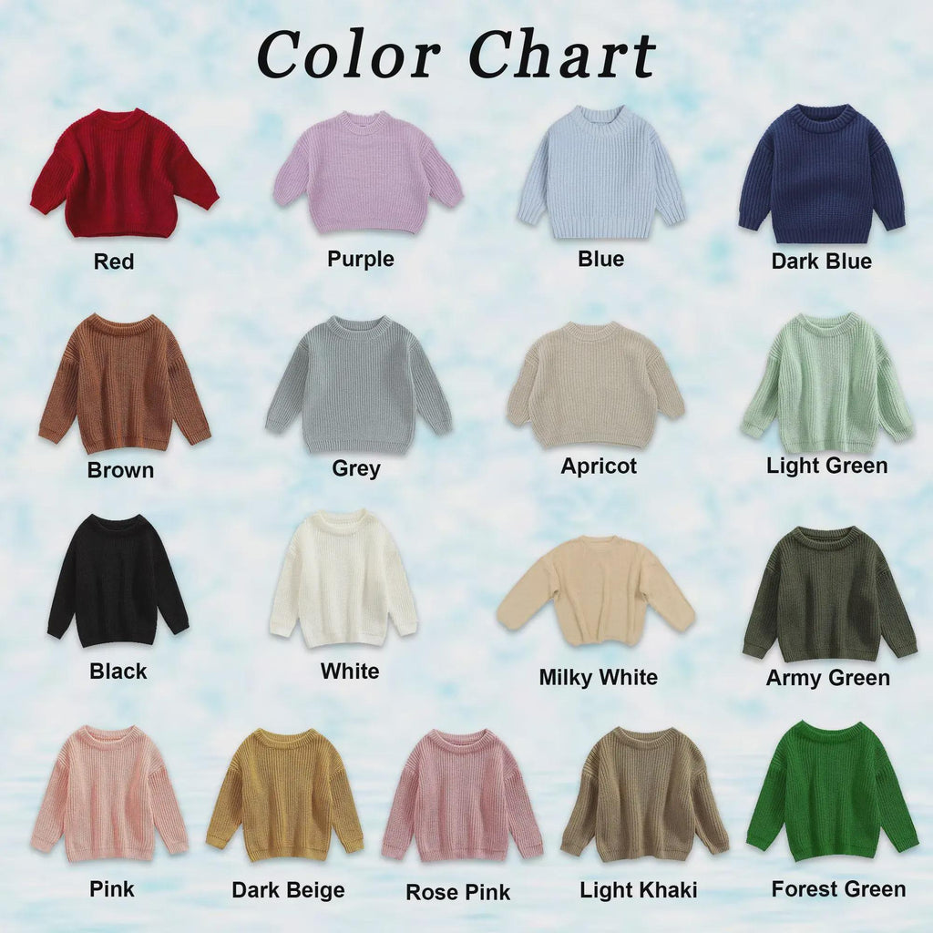 Personalized Hand embroidered Knit Sweater Name Baby