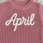 Hand Embroidered Name Baby Romper