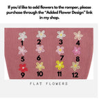 Hand Embroidered Name Baby Romper